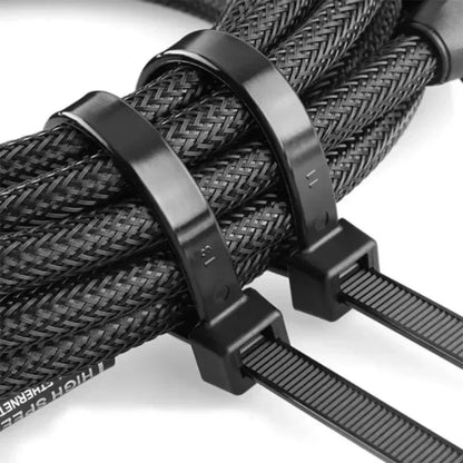 100Pcs Nylon Cable Ties - Self Locking Adjustable Wire Zip Straps for Home Office Cable Management