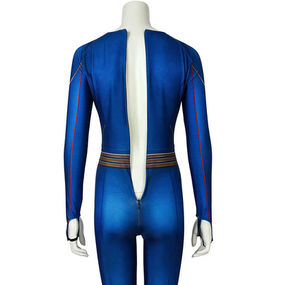 3D Supergirl Season 5 Cosplay Costume – Kara Zor-El Danvers Blue Bodysuit Jumpsuit for Women Halloween