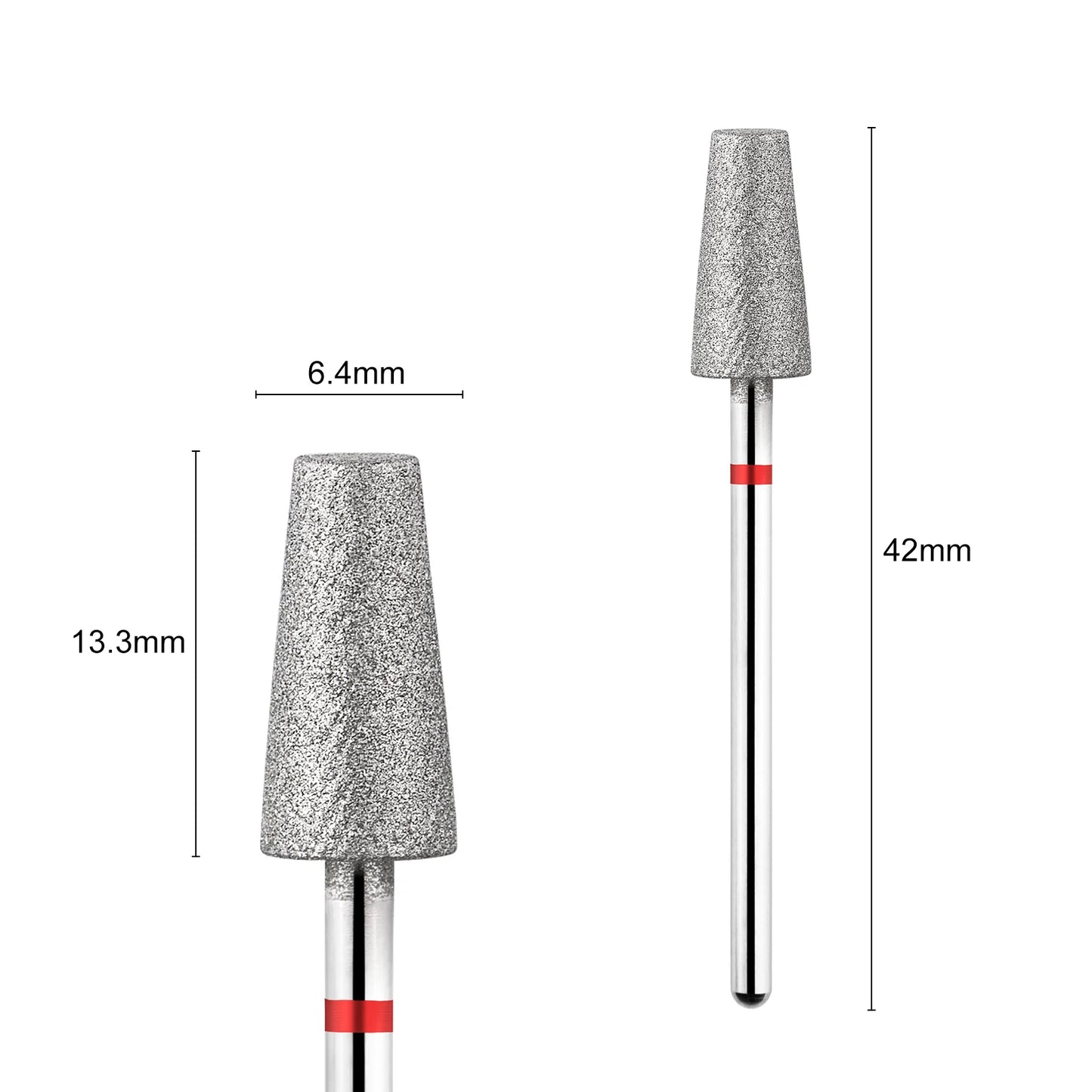 BNG Diamond Nail Sanding Drill Bits - Cross Teeth Barrel Rotary Cuticle Clean Burr, 3/32" Manicure Bit for Nail Accessories