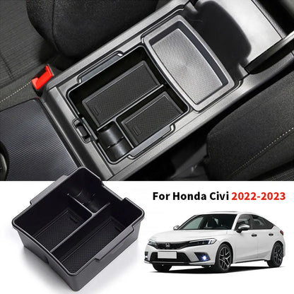 Honda Civic 11th Gen 2022–2023 Center Console Armrest Storage Box – Car Interior Organizer Tray Auto Accessories