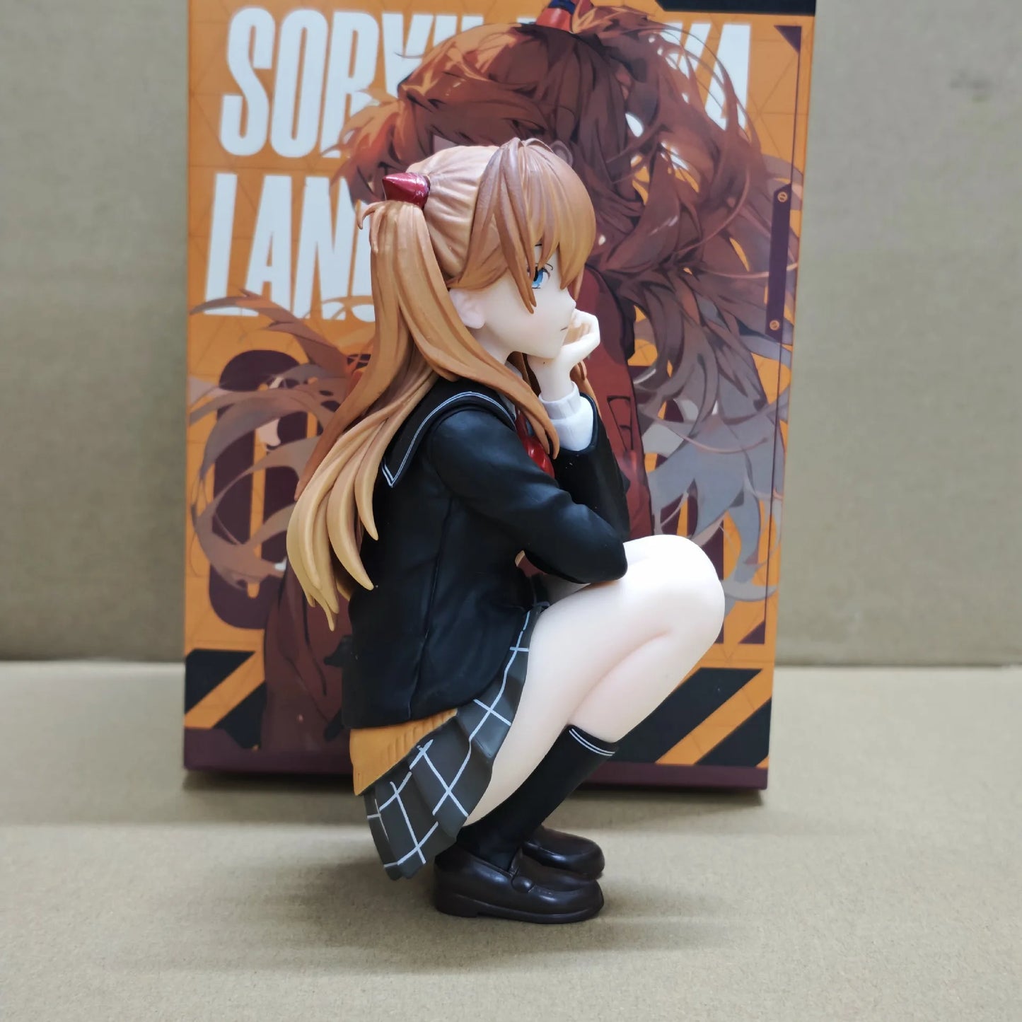 NEON GENESIS EVANGELION Asuka Langley Soryu PVC Figure – Anime College-Style Collectible Doll Toy Gift