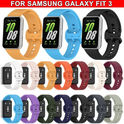 Silicone Sport Strap for Samsung Galaxy Fit 3 - Replacement Fitness Watchband Bracelet Accessory