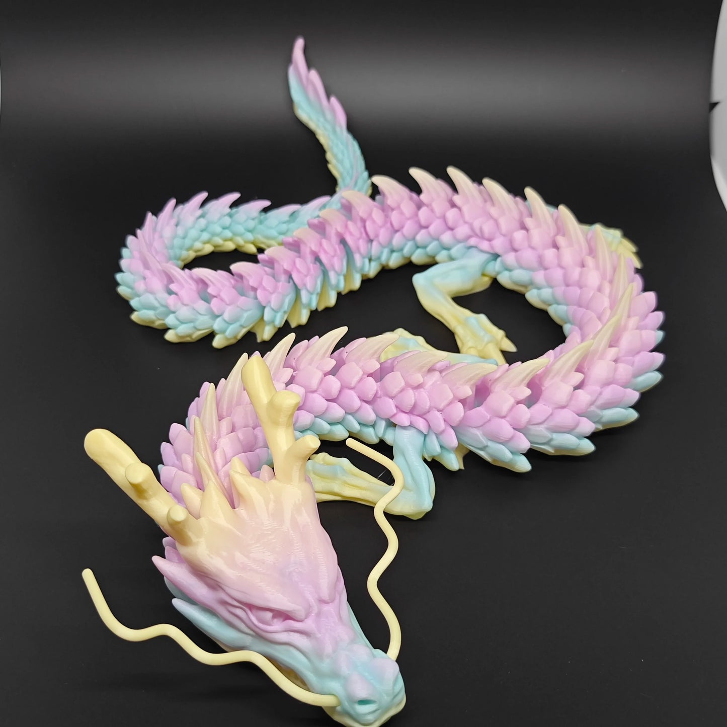 3D Printed Gem Dragon Fidget Toy - Articulated Rotatable Crystal Dragon Gift