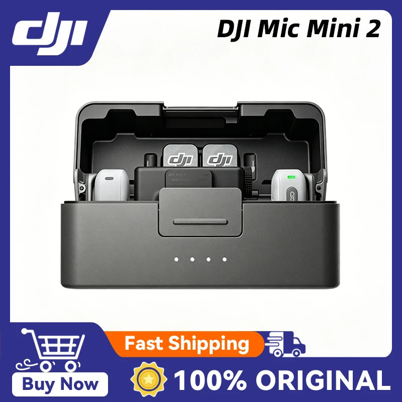 DJI Mic Mini 2 - Wireless Microphone with High-Quality Audio, Automatic Limiting and 48-Hour Battery Life