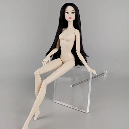 32cm Star FR Supermodel Doll — 1/6 Nude Fashion Doll with Trend Makeup, Curly & Straight Hair, White/Black/Wheat Skin DIY Dress-Up Toy