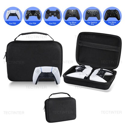 Portable Shockproof Carrying Case for PS5/PS4/PS3/Xbox Controllers – Travel Storage Handbag for Gaming Accessories