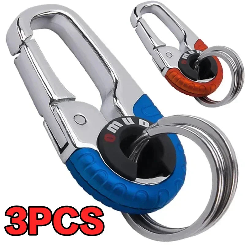 Men’s Stainless Steel Keychain Buckle – Carabiner Hook Key Ring for Outdoor & Car Accessories