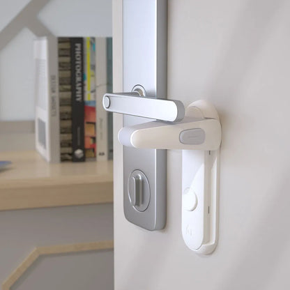 SAFELON 2 Pack Door Lever Locks - Childproof and Petproof Door Handle Safety Locks for Toddlers and Babies