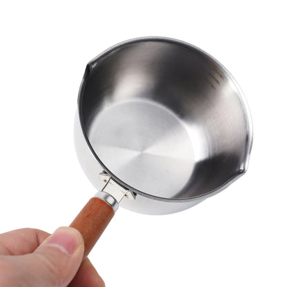 Stainless Steel Saucepan – Hot Oil & Milk Pan for Boiling, Melting & Kitchen Cooking