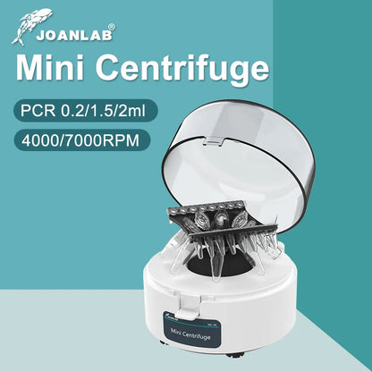JOANLAB Mini Centrifuge Machine – PCR Plasma Lab Microcentrifuge 4000/7000rpm for 0.2/1.5/2ml Tubes