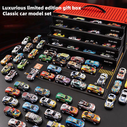 48-Piece Alloy Toy Car Set — Classic & Racing Tin Cars Kids Gift Box, Christmas Present