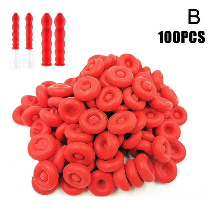 10-100PCS Red Caulk Saving Caps – Glass Glue Tip Protective Cover for Caulking Gun Nozzles