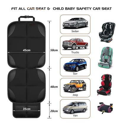 Car Seat Protector Mat - Waterproof Oxford Anti-Slip Cushion for Baby & Child Safety Seats