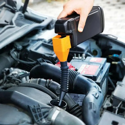 Foldable Flexible Oil Funnel Tool – Multi-Use Fuel & Gasoline Transfer Funnel for Cars & Motorcycles, Engine Refueling & Draining Plastic Filter Accessory