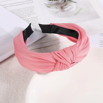 New Knotted Headbands for Women & Girls – Solid Color Hair Bands, Simple Retro Hair Hoop, Makeup Headwear, Hair Accessories