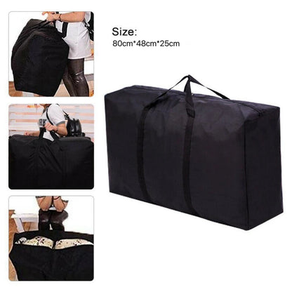 Extra Large Waterproof Moving Bag - Foldable Non-Woven Storage Tote for Laundry, Shopping & Travel Packing