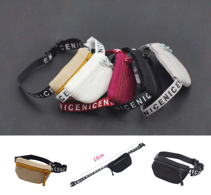 17cm Labubu V1/V2 Crossbody Bag for BJD Dolls – Cute 1/6, 1/8, 1/12 Doll Accessories & Waist Belt Bag Gift