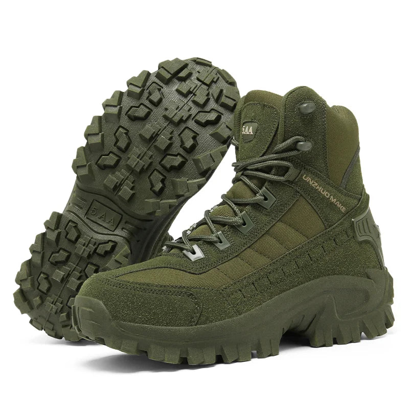 Men's Tactical Hiking Boots - Shock-Absorbing Non-Slip Desert Boots for Winter Outdoor Camping & Trekking