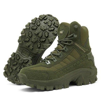 Men's Tactical Hiking Boots - Shock-Absorbing Non-Slip Desert Boots for Winter Outdoor Camping & Trekking