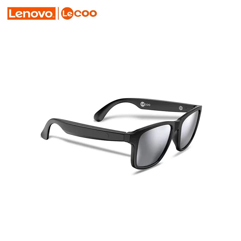 Lenovo Lecoo C8 Lite Bluetooth 5.3 Sunglasses – Wireless HiFi Earphones, HD Calls, Anti-Blue Light for Outdoor & Driving