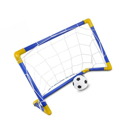 Folding Mini Soccer Ball & Removable Goal Post Net Set for Kids - High-Strength Indoor/Outdoor Football Gift