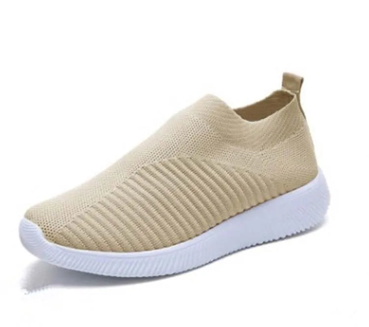 Women’s Fashion Sneakers — Casual Walking Flat Platform Sock-Style Chunky Slip-On Shoes