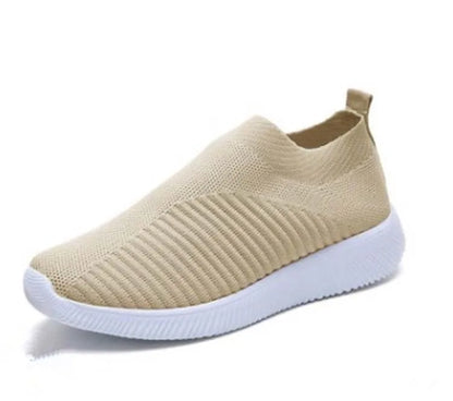 Women’s Fashion Sneakers — Casual Walking Flat Platform Sock-Style Chunky Slip-On Shoes
