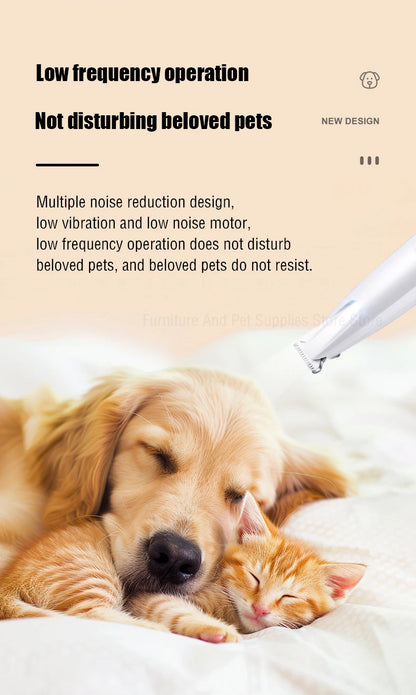 New Waterproof LED Dog Paw Trimmer – Pet Hair Clippers with LED Display & 18mm Wide Blade