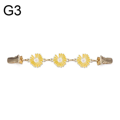 Retro Rhinestone Sweater Shawl Clasp - Antique Flower Duck Mouth Clothing Pin For Cardigans And Shirts