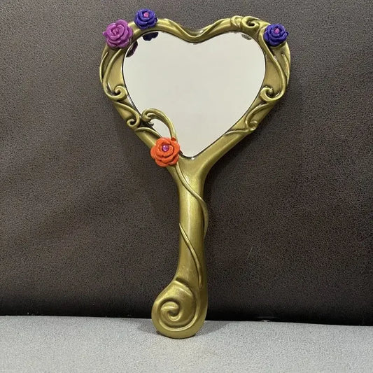 Flower Mirror Retro Handheld – Cosmetic & Cosplay Prop, Daily Accessory, Student Decor & Birthday Gift