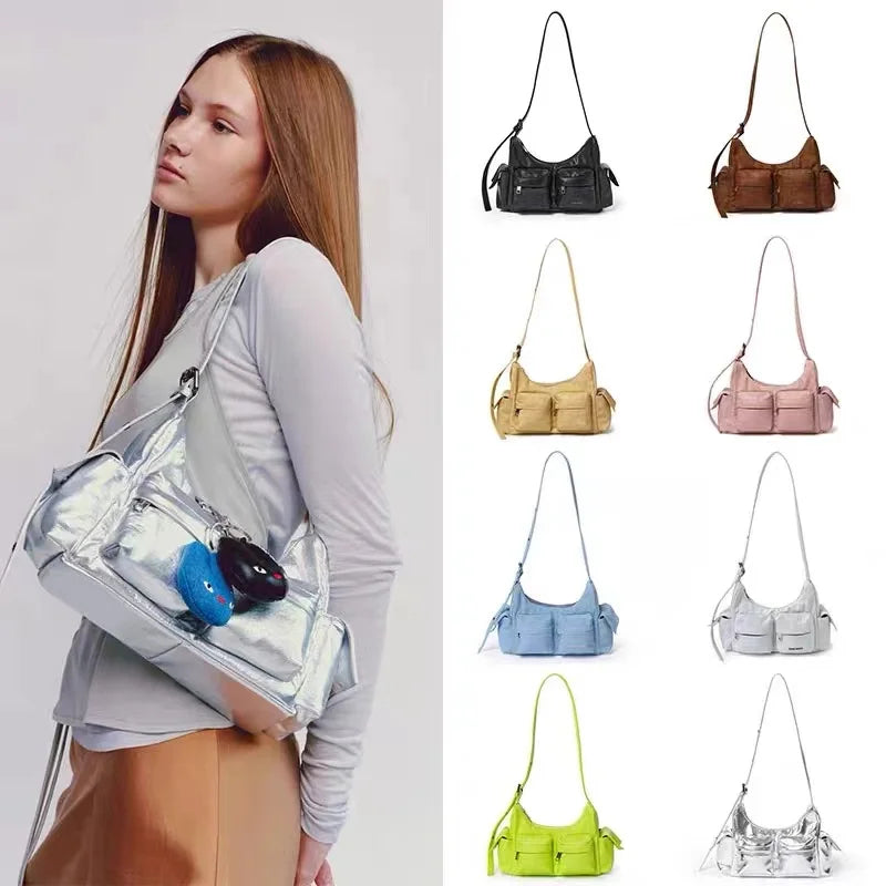 SAMO ONDOH South Korean Shoulder Bag — Hong Eun-Chae & Song Yuqi Inspired Motorcycle Underarm Bag