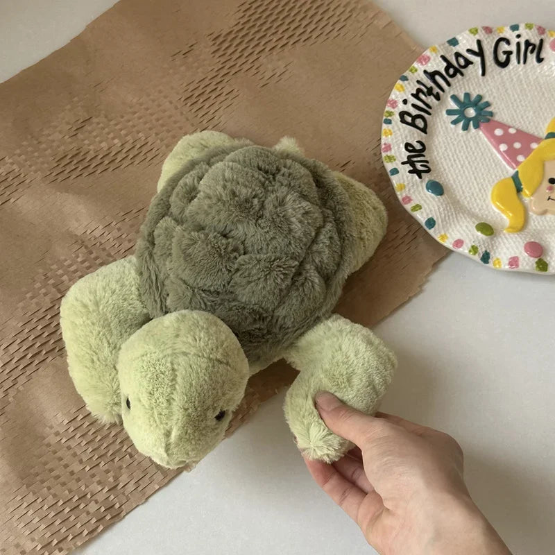 Kids’ Cute Super Green Stuffed Turtle Plush Toy – Soft Animal Gift, 28/35/40CM