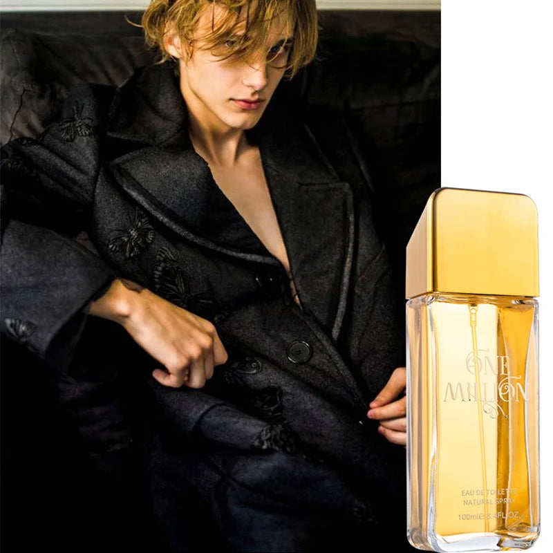 Hot Million Gold Perfume for Men & Women, Seductive Leather Notes, 100ml Valentine's Day Gift