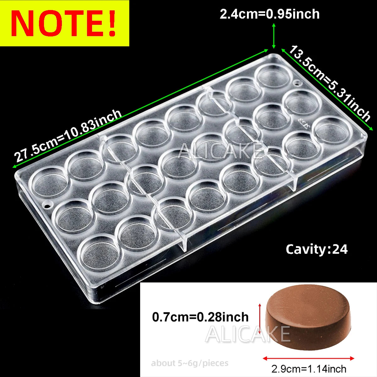 3D Polycarbonate Chocolate Mold - Sphere Diamond Chocolate Bomb & Bonbon Baking Mold for Professional Candy Making
