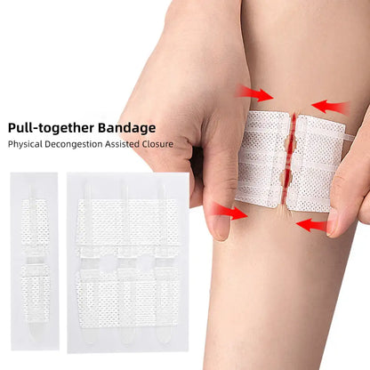 Emergency Wound Closure Strips - Zipper-Style Suture-Free Laceration Closure Device for First Aid