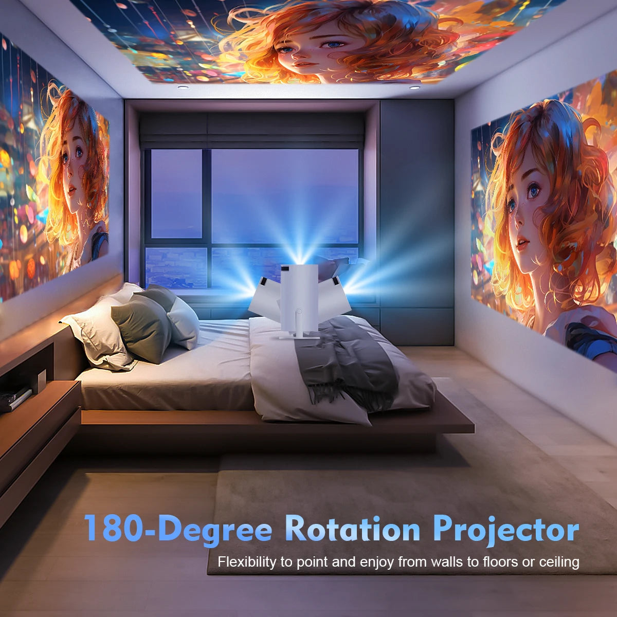Magcubic HY300 PRO Projector - 4K Android 11, Dual Wifi6, 260ANSI, BT5.0, 1080P Home Cinema & Outdoor Projector