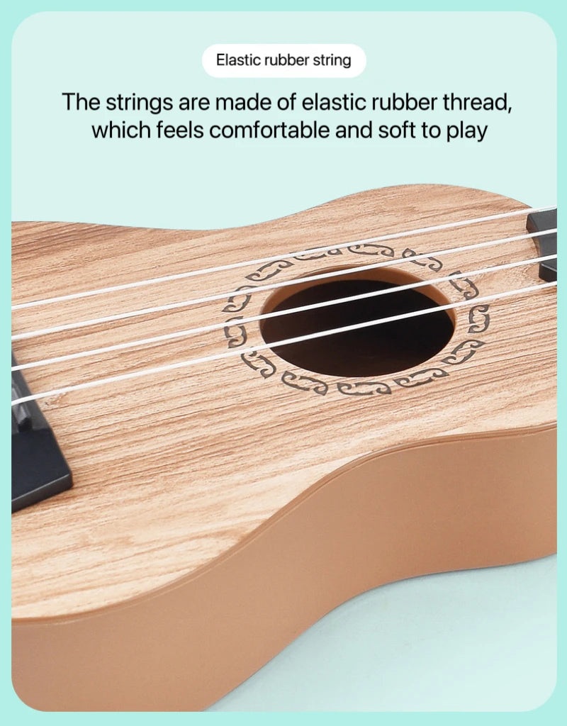 35cm Children’s Toy Guitar – Playable Beginner Instrument with Paddles, Simulated Ukulele Music Toy