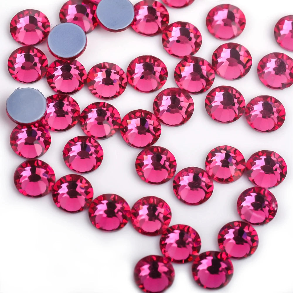 Premium Hot Fix Rhinestones – High Quality Glass Crystal Flatback Iron-On Glitter Rhinestones for Clothing & Crafts