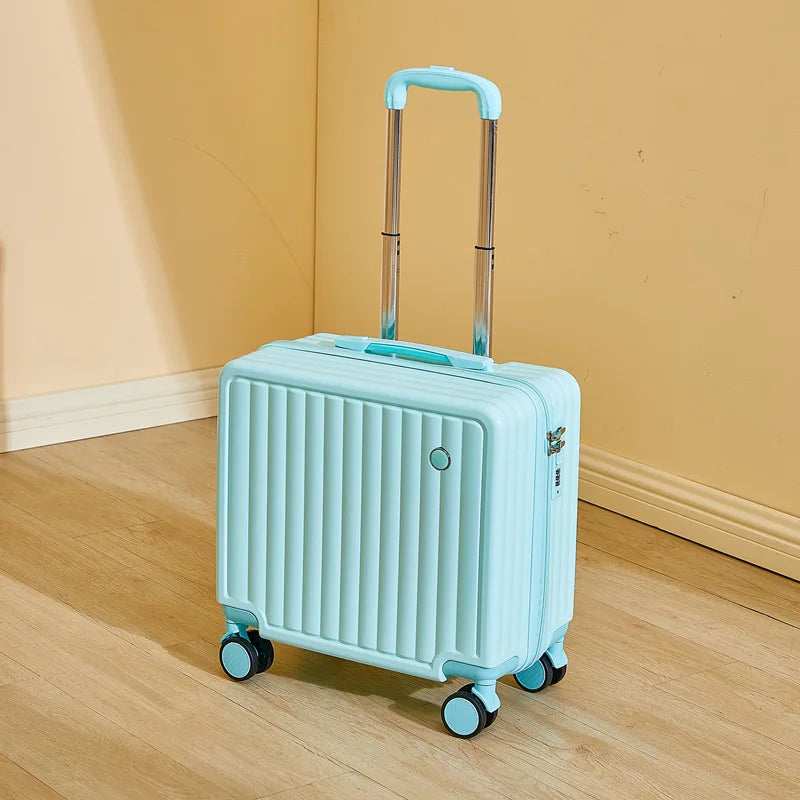 18" Cute Travel Luggage – Lightweight Airline Suitcase with Password Lock and Silent Universal Wheels