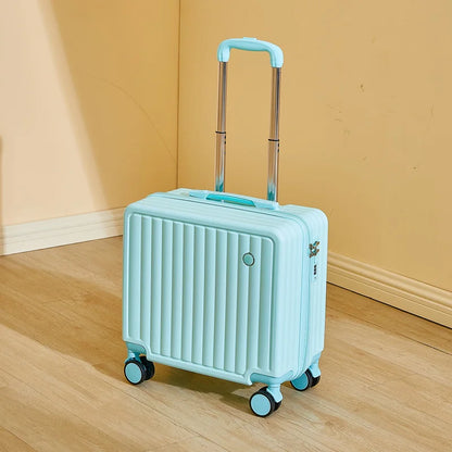 18" Cute Travel Luggage – Lightweight Airline Suitcase with Password Lock and Silent Universal Wheels