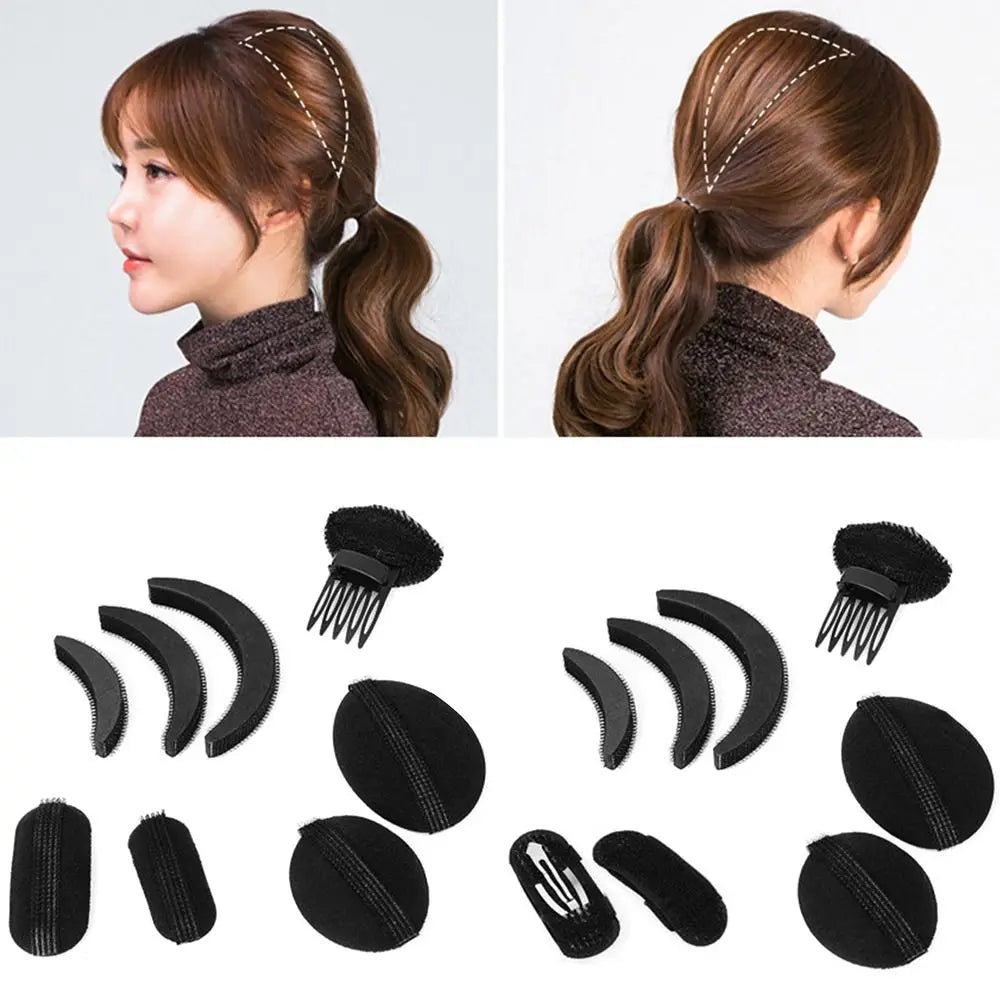 8pcs Hair Volume Puff Sponge Pads – Invisible Fluffy Clip for DIY Hair Styling, Women & Girls Hair Tools