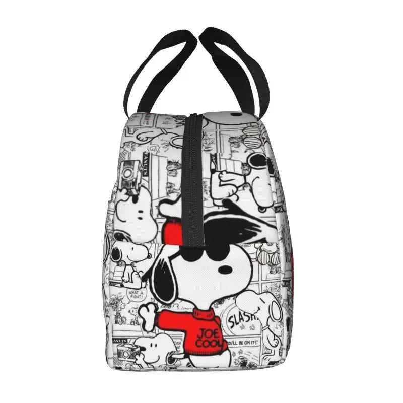 Custom Cute Snoopy Cartoon Insulated Lunch Tote Bag – Portable Thermal Cooler for Women, Work, School & Travel