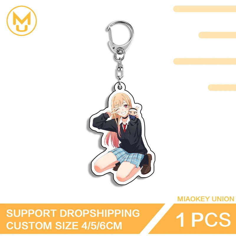 Kitagawa Marin Acrylic Keychain - Double-Sided Transparent Anime Character Jewelry