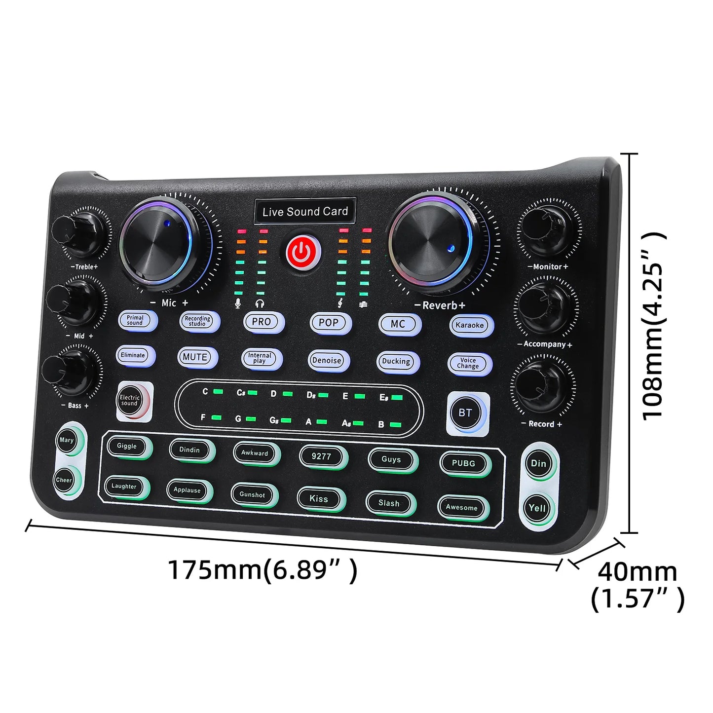 HD X60 Professional Sound Card – English Version Audio Mixer for Karaoke, KTV, Singing, and Live Broadcast