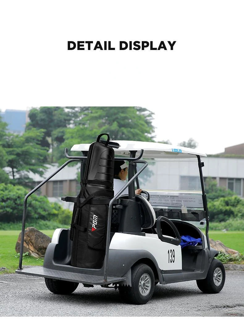 PGM Golf Aviation Bag – Hard Shell Anti-Collision Travel Bag with Roller Skating Belt, Men & Women, HKB014