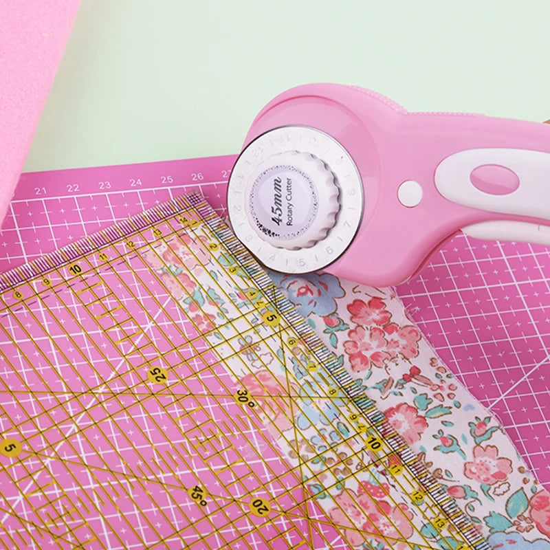 KRABALL Professional Rotary Cutter Kit: Fabric Cutting Tool with A3 Mat, Blades, Sewing Clips, Scissors - Patchwork Sewing Accessories