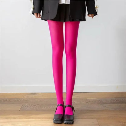 Red Women’s Tights - Super Elastic Plus Size Pantyhose Stockings for Y2K & Everyday Wear