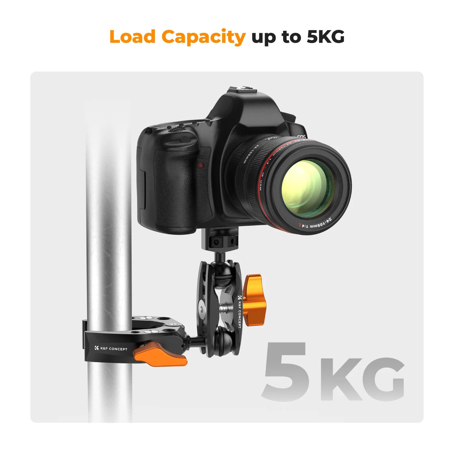 K&F Concept Multi-Functional Super Clamp with Double 360° Ball Head Magic Arm for GoPro, Insta360, DJI Osmo Action Camera, and Phone