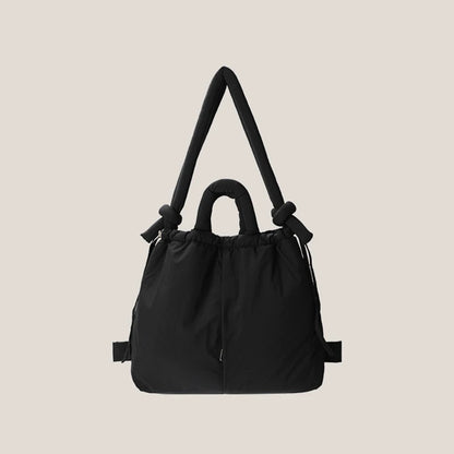 2023 Casual Nylon Padded Tote Bag – Soft Puffer Shoulder & Crossbody Handbag for Women, Large Capacity Vintage Design
