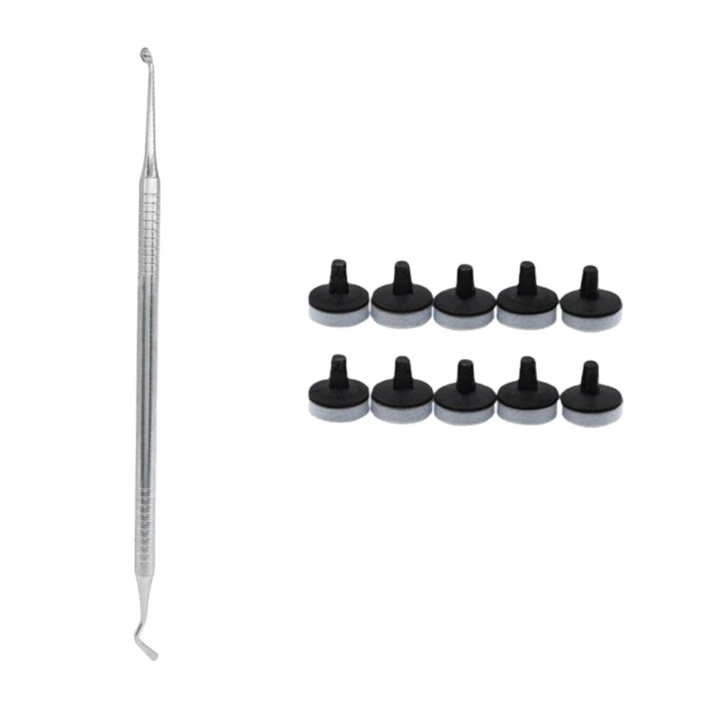 Dental Resin Filling Kit – Composite Light Cure Spatula & Molding Tools Set with Foam Pad Holder for Dentistry Use